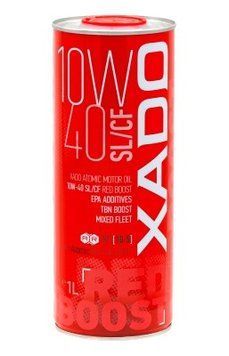 Моторна олива XADO Atomic Oil 10W-40 SL/CF RED BOOST напівсинтетична 1л р00001829 фото