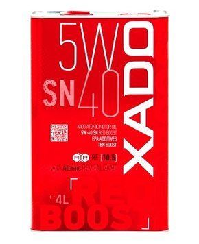 Моторна олива XADO Atomic Oil 5W-40 SN RED BOOST синтетична 4л р00001835 фото