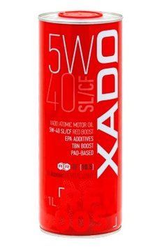 Моторна олива XADO Atomic Oil 5W-40 SL/CF RED BOOST синтетична 1л р00001832 фото
