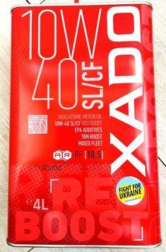 Олива моторна XADO Atomik Oil 10W-40 SL/CF (банка 4л.) р00000443 фото