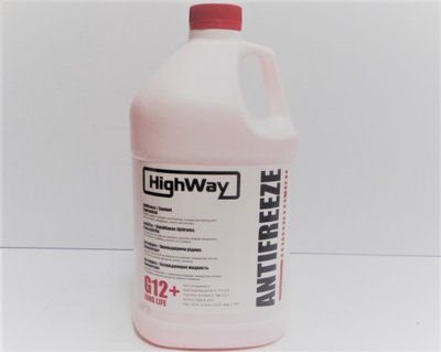 Жидкость анти-замерзающая HighWay Антифриз G12 + концетрат красный 3,78л 701492 фото