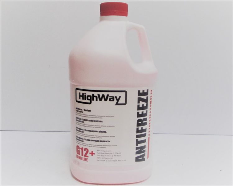 Жидкость анти-замерзающая HighWay Антифриз G12 + концетрат красный 3,78л 701492 фото