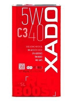 Моторна олива XADO Atomic Oil 5W-40 C3 RED BOOST синтетична 5л р00001750 фото