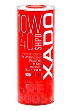 Олива моторна XADO Atomic Oil 10W-40 SHPD (SL/CI-4) RED BOOST напівсинтетична 1л р00001827 фото