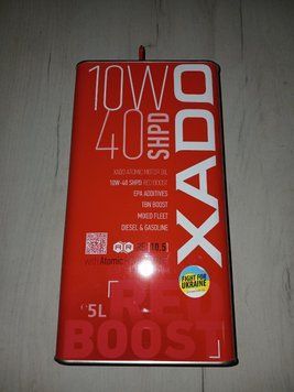 Олива моторна XADO Atomic Oil 10W-40 SHPD Red Boost (бляшанка 5л) р00002165 фото